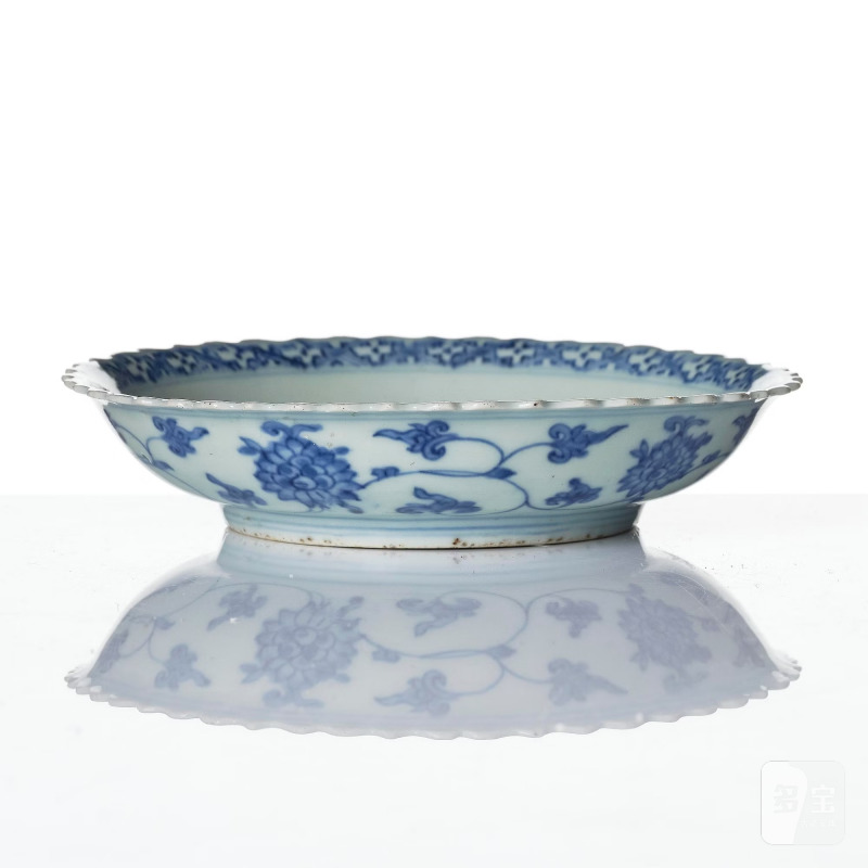 A blue and white dish, - 图2